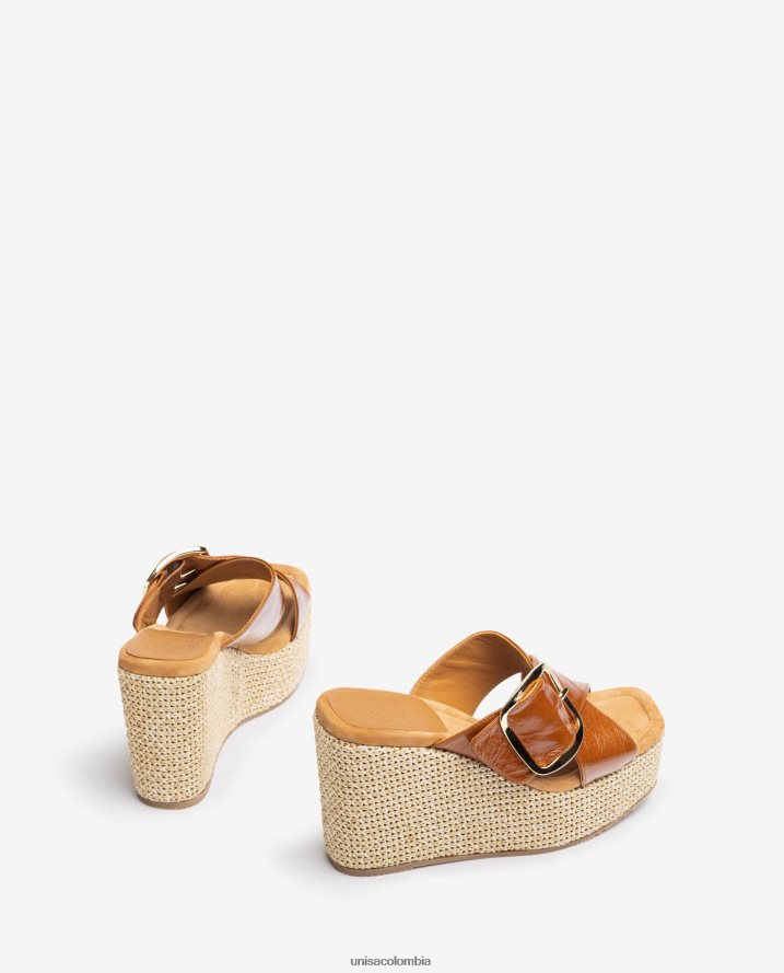 co Unisa mujer sandalia cuña alta con hebilla agraciado F0X80H462