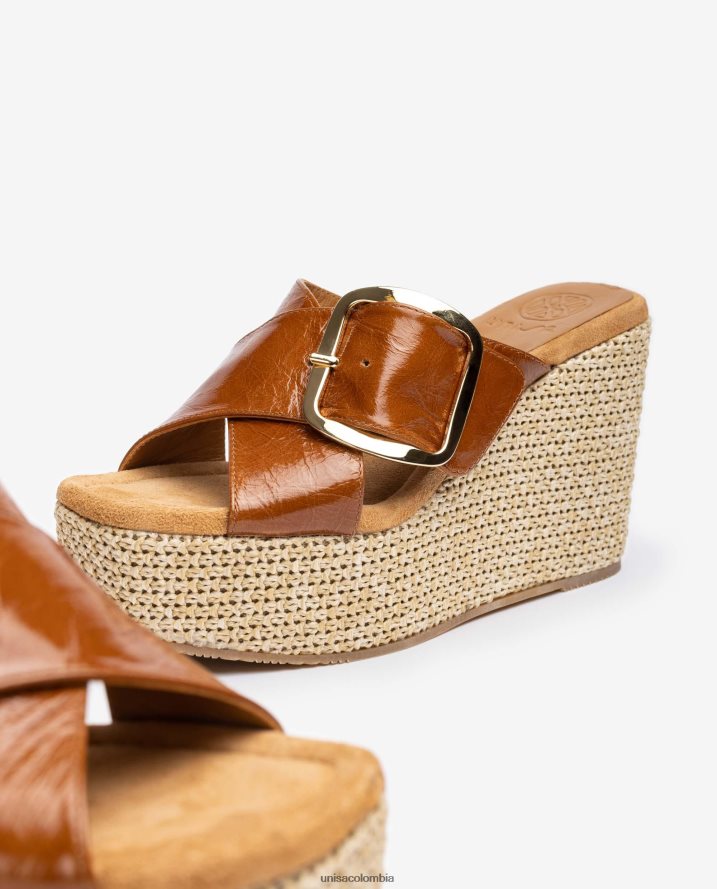 co Unisa mujer sandalia cuña alta con hebilla agraciado F0X80H462