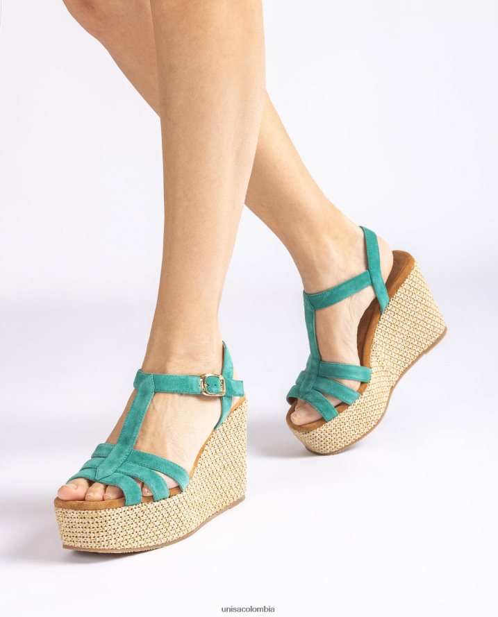 co Unisa mujer sandalia de tiras con cuña alta agraciado F0X80H454