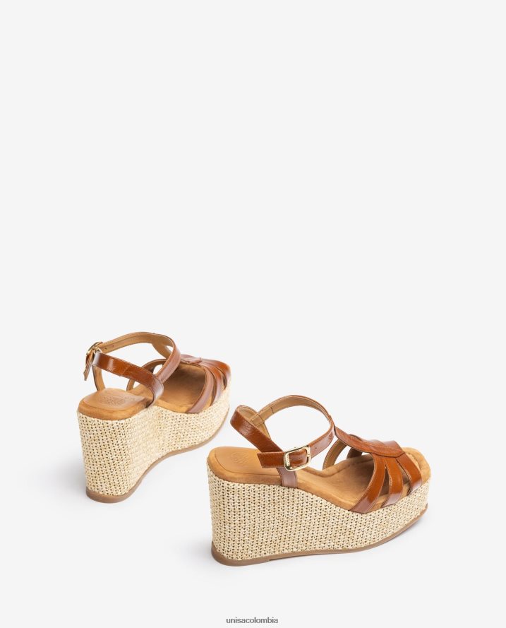 co Unisa mujer sandalia de tiras con cuña alta agraciado F0X80H455
