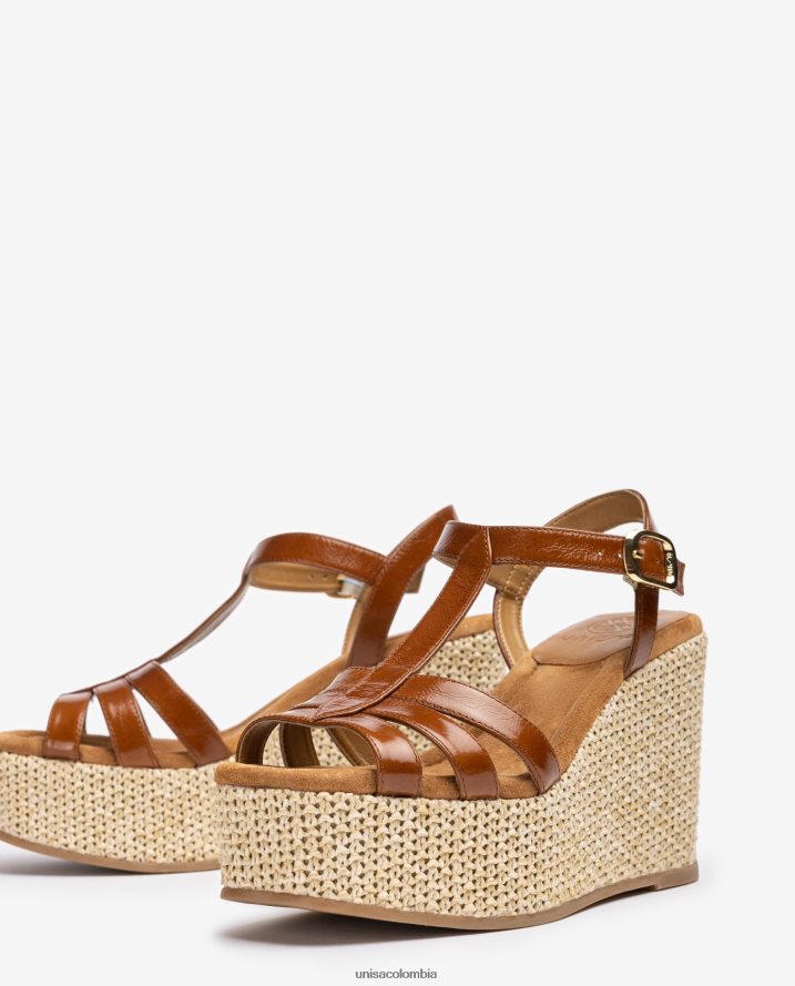 co Unisa mujer sandalia de tiras con cuña alta agraciado F0X80H455