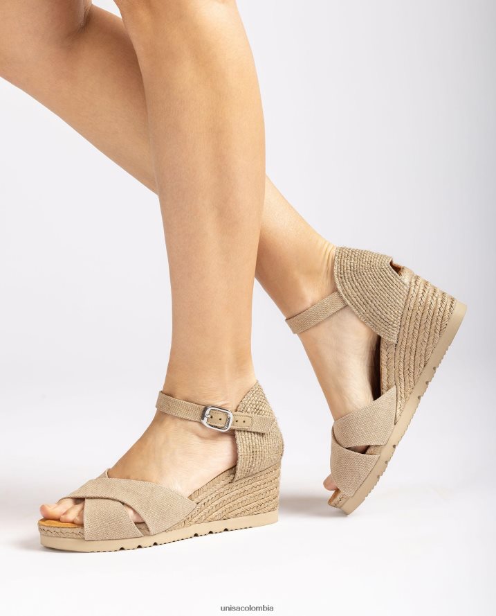 co Unisa mujer sandalias de yute con tiras cruzadas moda F0X80H775