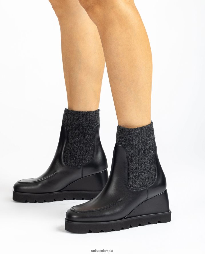 co Unisa mujer botín con cuarto de canalé moda F0X80H979