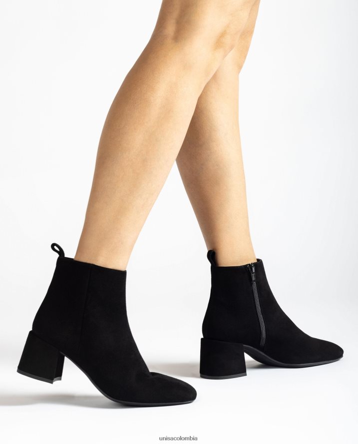co Unisa mujer botín con tacón ancho negro F0X80H988
