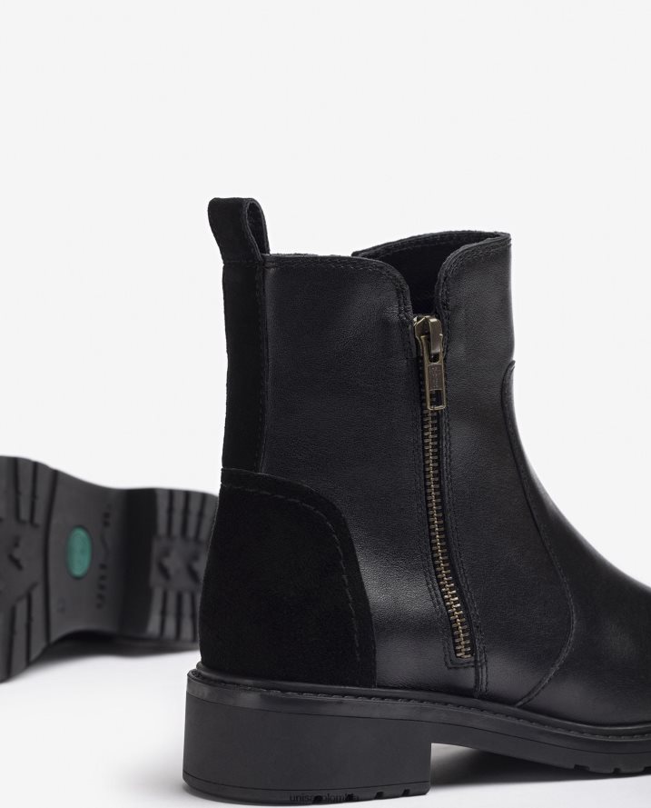 co Unisa mujer botín de ante con cremallera moda F0X80H890