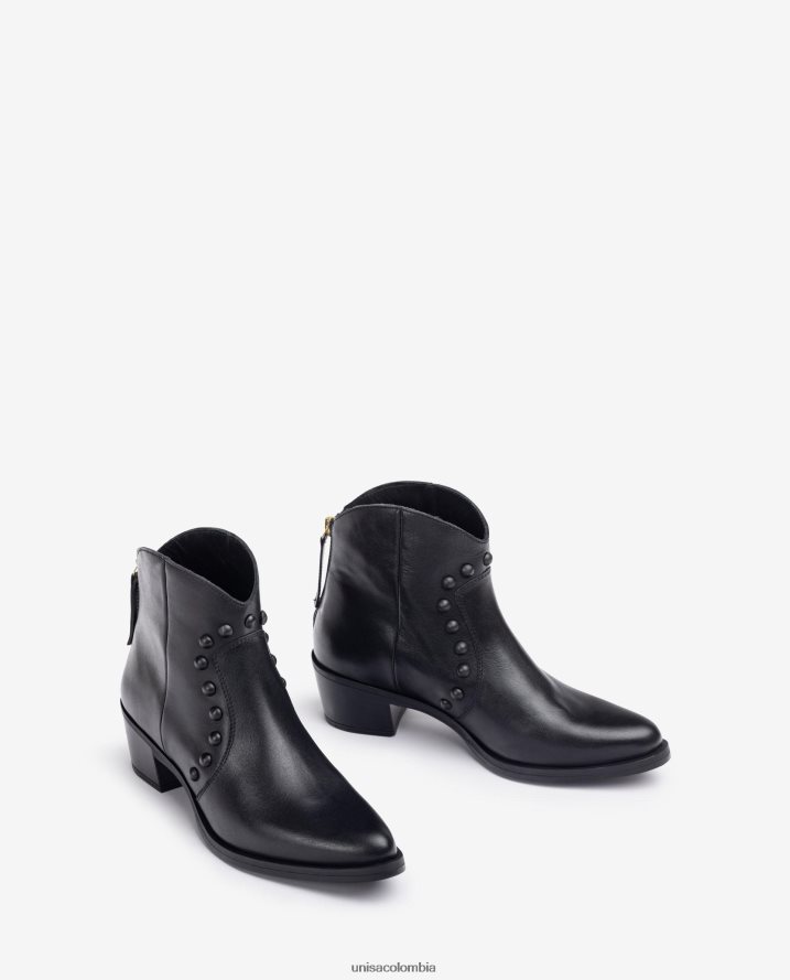 co Unisa mujer botín estilo cowboy con tachuelas moda F0X80H1015