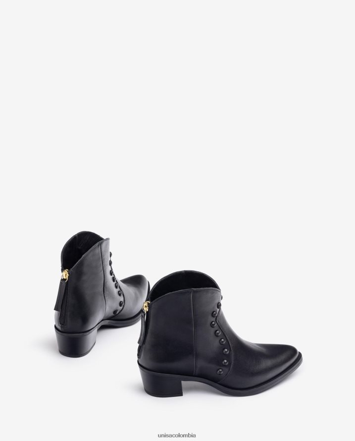 co Unisa mujer botín estilo cowboy con tachuelas moda F0X80H1015