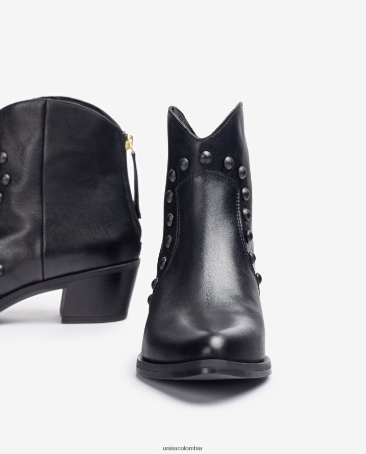 co Unisa mujer botín estilo cowboy con tachuelas moda F0X80H1015