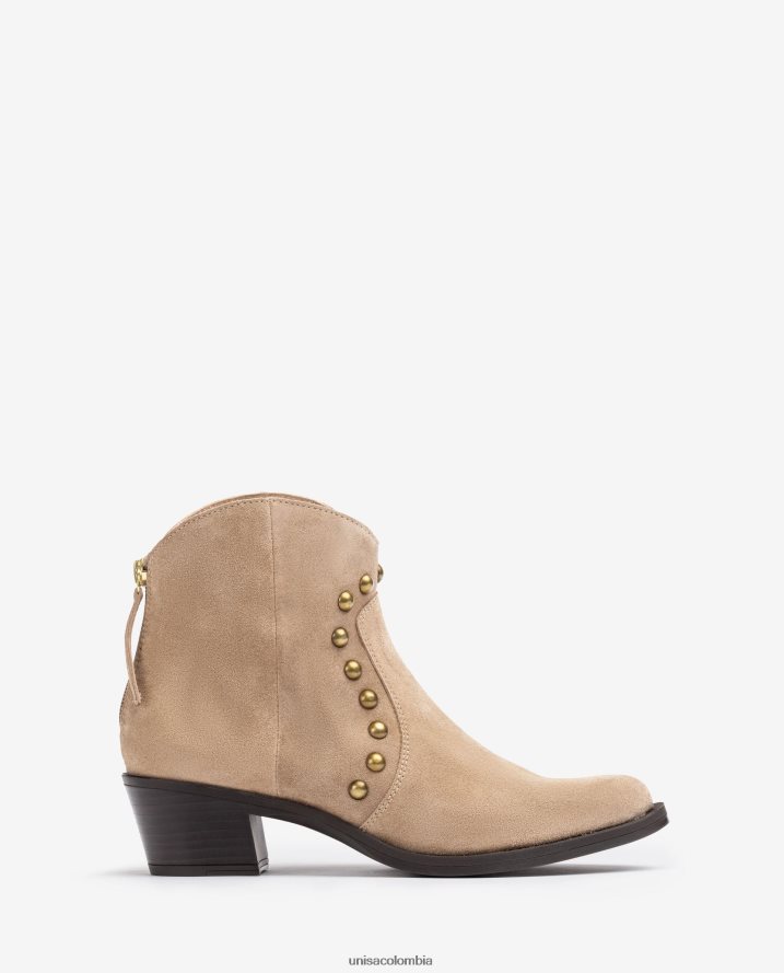 co Unisa mujer botín estilo cowboy con tachuelas moda F0X80H913