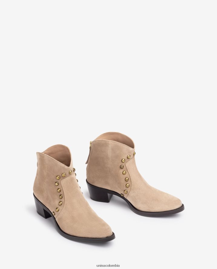 co Unisa mujer botín estilo cowboy con tachuelas moda F0X80H913