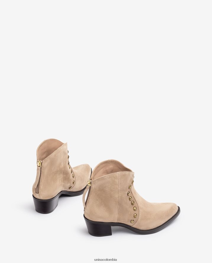 co Unisa mujer botín estilo cowboy con tachuelas moda F0X80H913