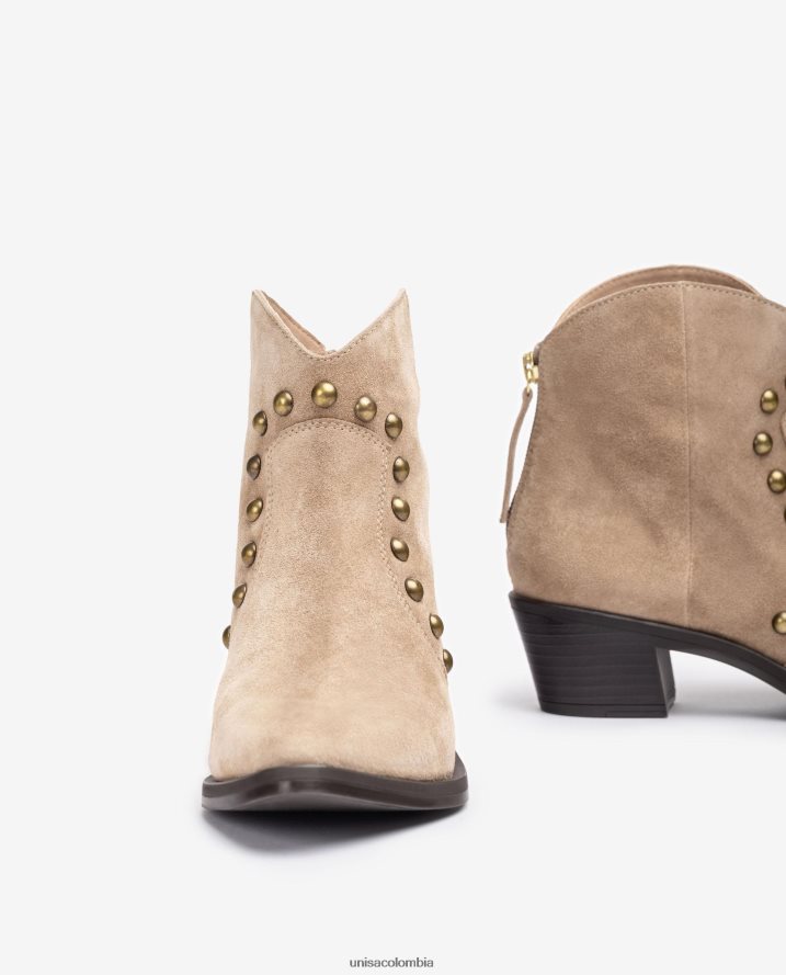 co Unisa mujer botín estilo cowboy con tachuelas moda F0X80H913