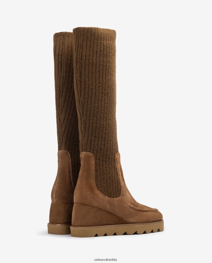 co Unisa mujer bota con calcetín de tejido canalé agraciado F0X80H1073