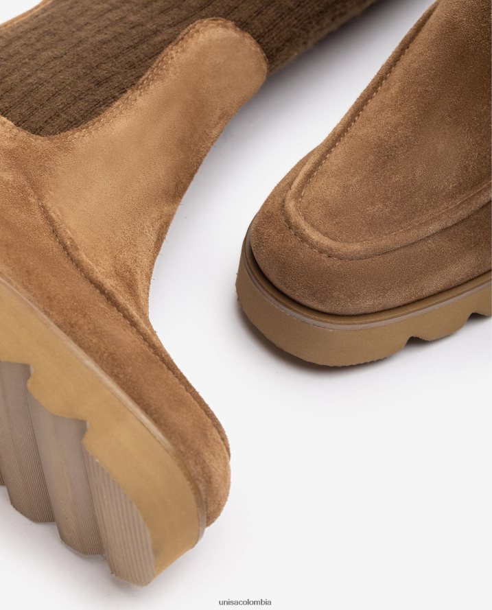 co Unisa mujer bota con calcetín de tejido canalé agraciado F0X80H1073