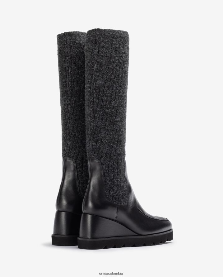 co Unisa mujer bota con calcetín de tejido canalé agraciado F0X80H1074