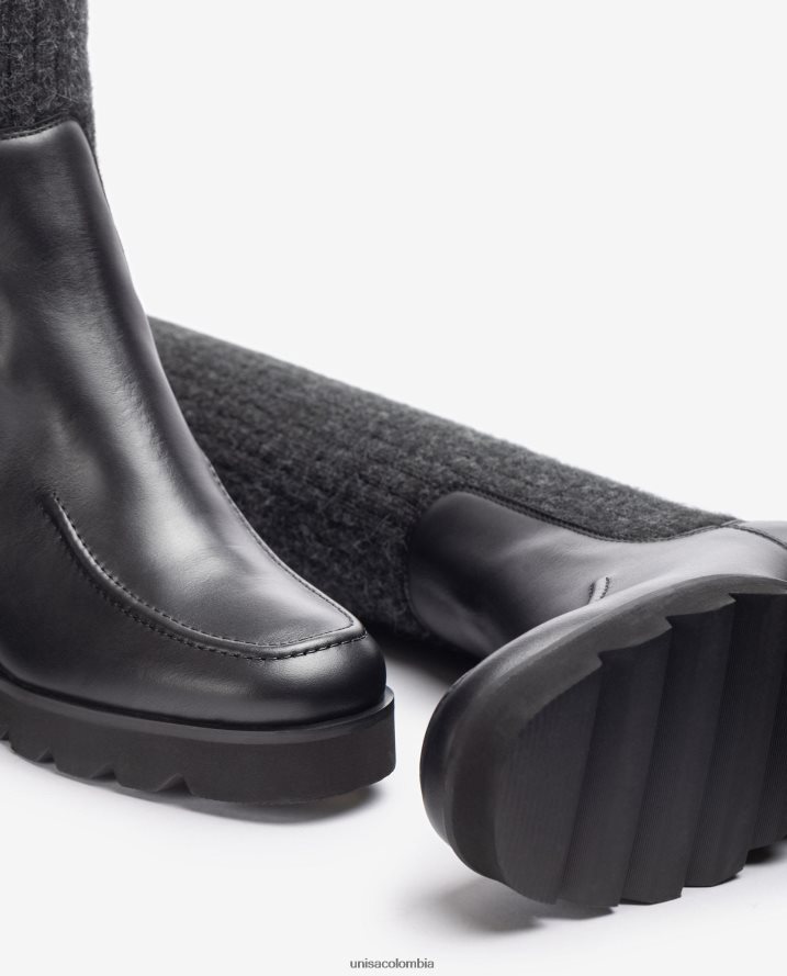 co Unisa mujer bota con calcetín de tejido canalé agraciado F0X80H1074