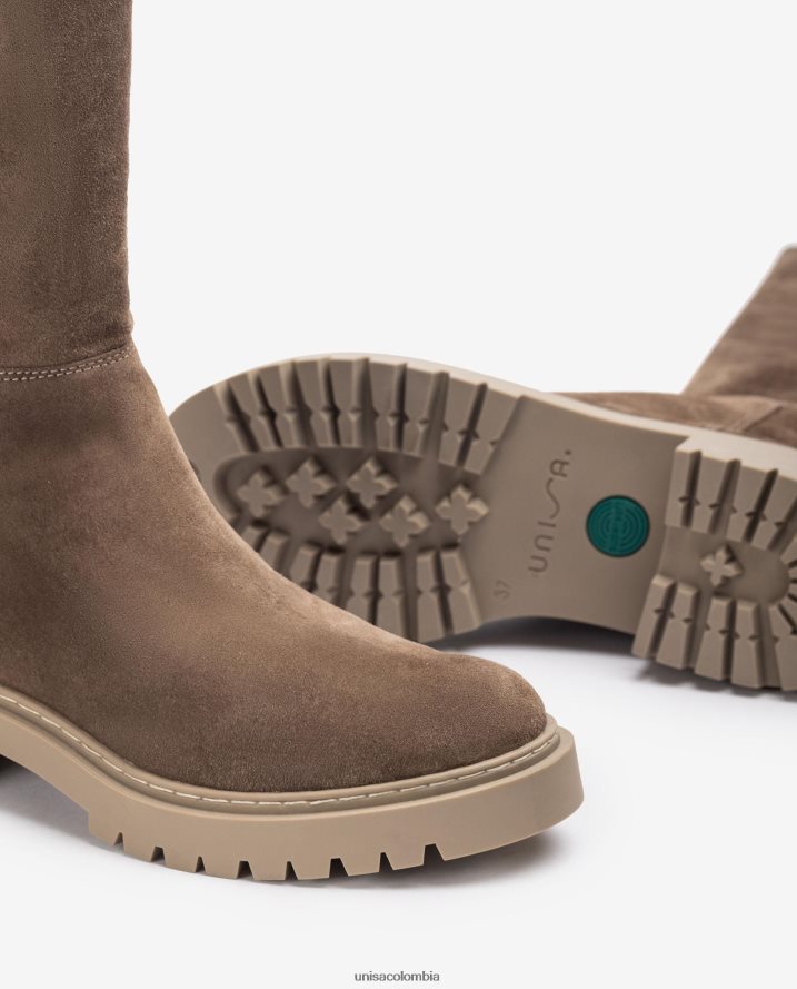 co Unisa mujer bota de ante con tejido elástico estampado moda F0X80H1066