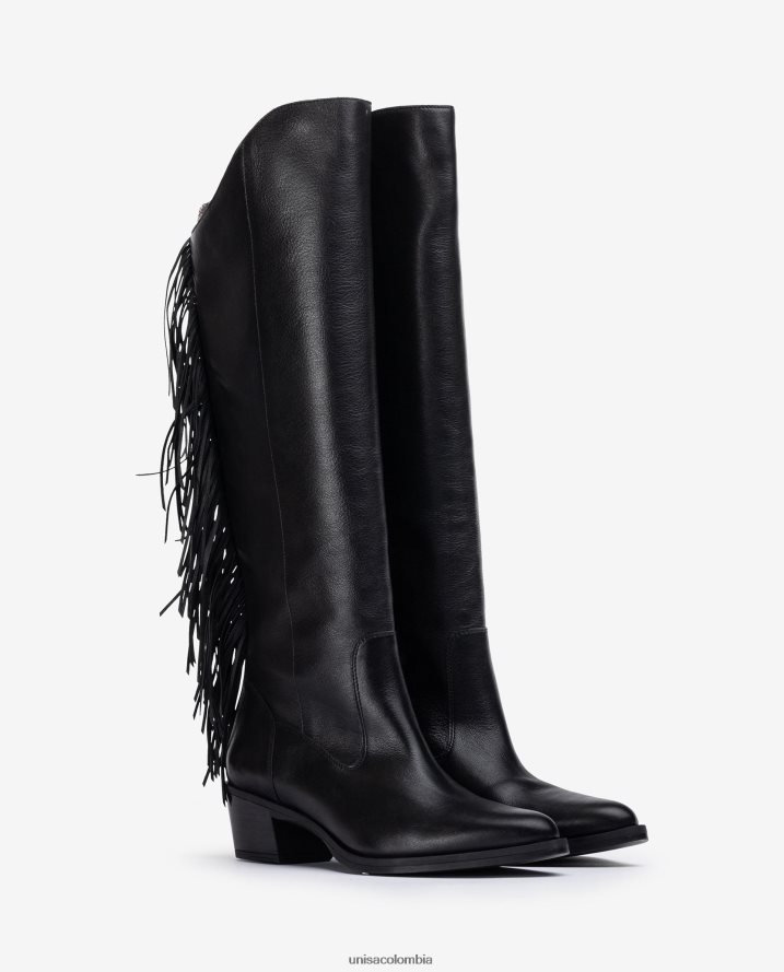 co Unisa mujer bota de cuero con borlas agraciado F0X80H1079
