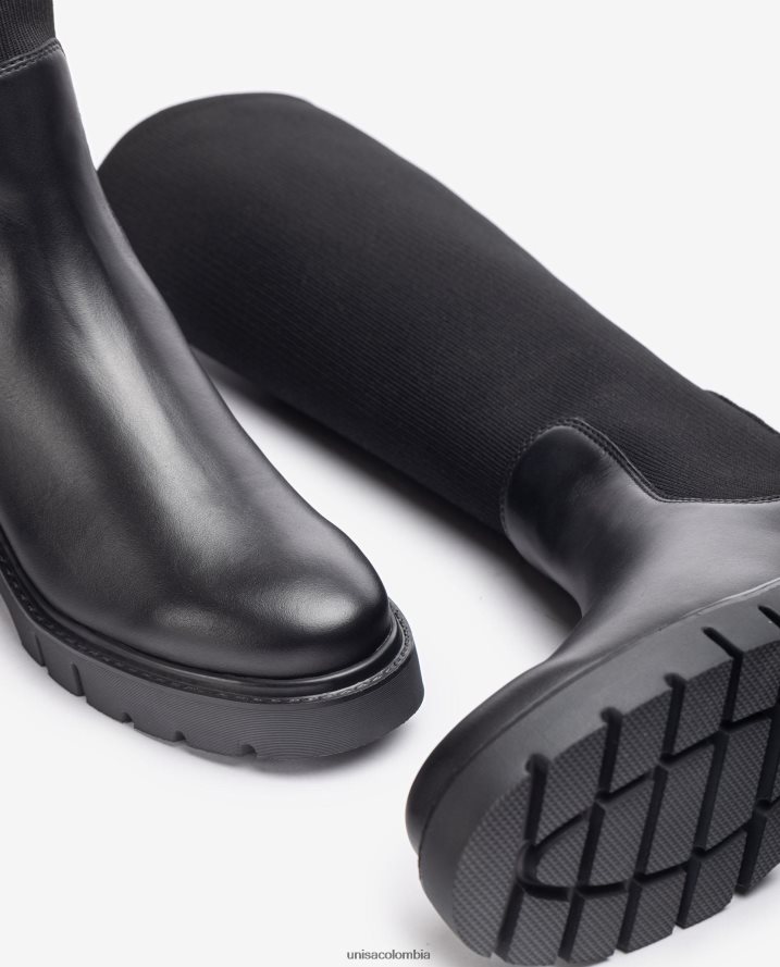 co Unisa mujer bota de cuero con línea superior de tela elástica agraciado F0X80H1058