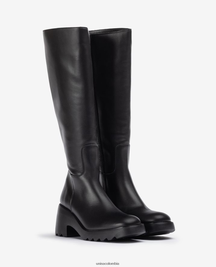 co Unisa mujer bota de cuero con suela de goma agraciado F0X80H1035