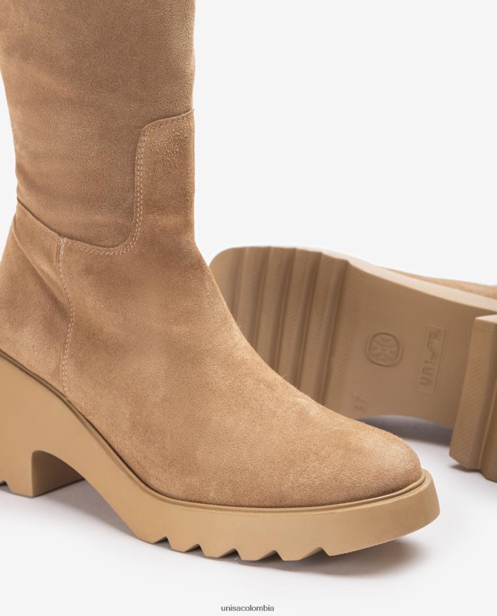 co Unisa mujer bota de cuero con suela de goma moda F0X80H1075