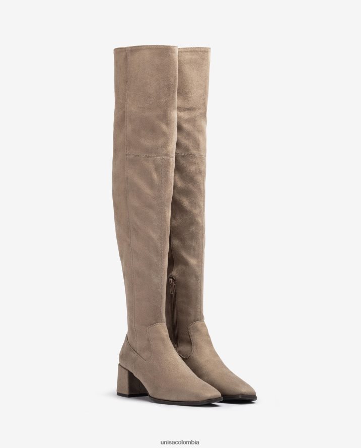 co Unisa mujer bota de muslo con punta cuadrada moda F0X80H1042