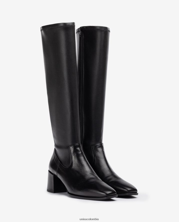 co Unisa mujer bota de tacón ancho con una línea superior de tejido elástico moda F0X80H1040