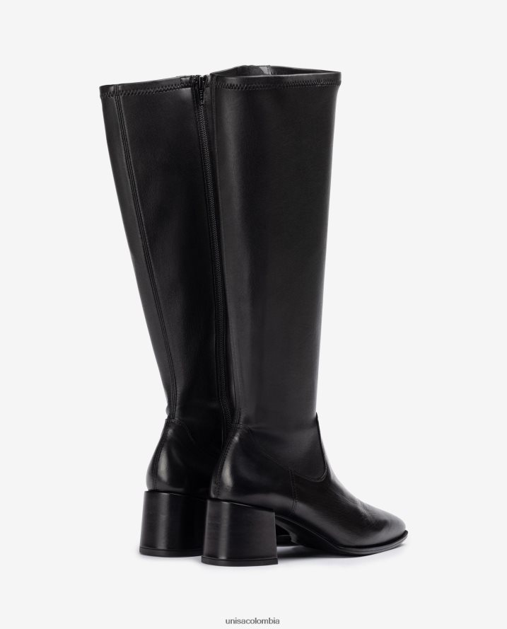 co Unisa mujer bota de tacón ancho con una línea superior de tejido elástico moda F0X80H1040