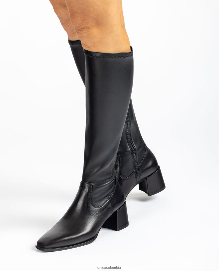 co Unisa mujer bota de tacón ancho con una línea superior de tejido elástico moda F0X80H1040