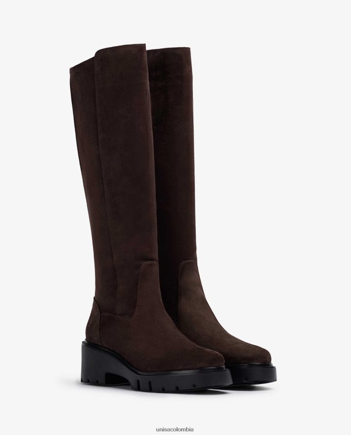 co Unisa mujer botas con cremallera interior marrón F0X80H1063