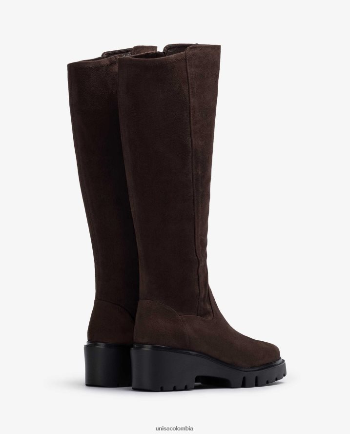 co Unisa mujer botas con cremallera interior marrón F0X80H1063