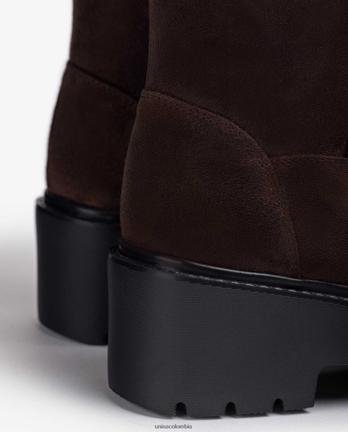co Unisa mujer botas con cremallera interior marrón F0X80H1063