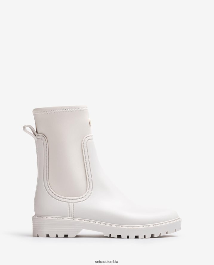 co Unisa mujer botas de caucho blanco F0X80H855