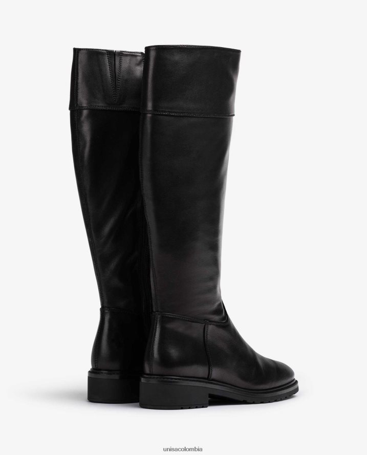 co Unisa mujer botas de cuero con tacón bajo agraciado F0X80H1059