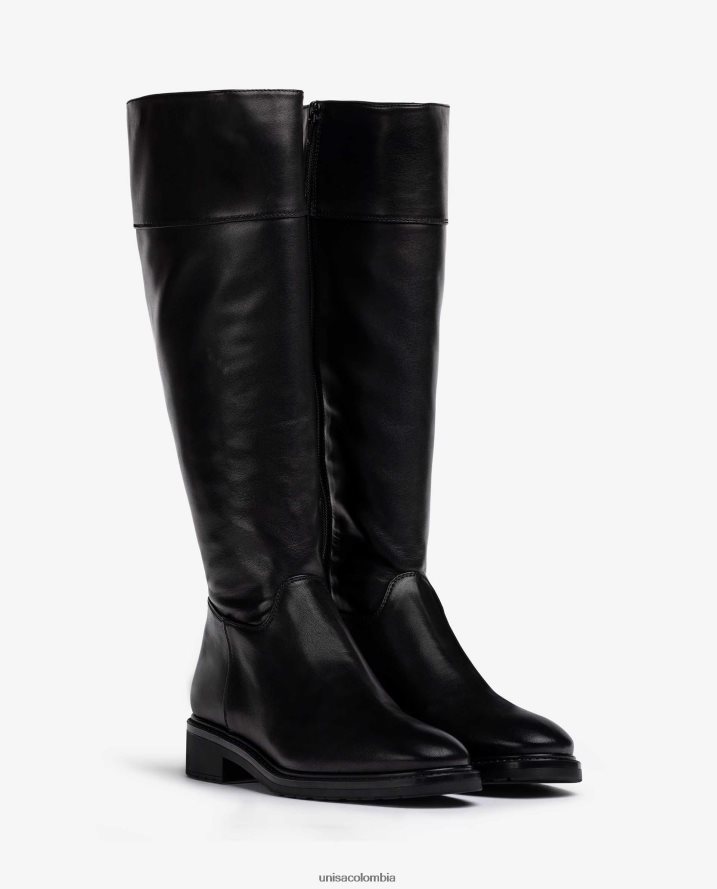 co Unisa mujer botas de cuero con tacón bajo agraciado F0X80H1059