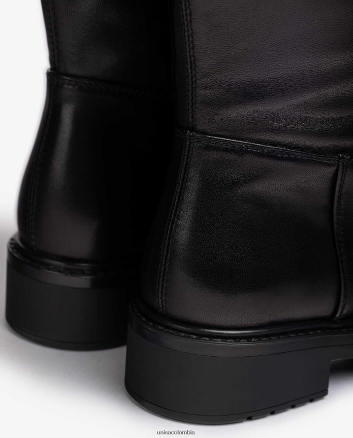co Unisa mujer botas de cuero con tacón bajo agraciado F0X80H1059