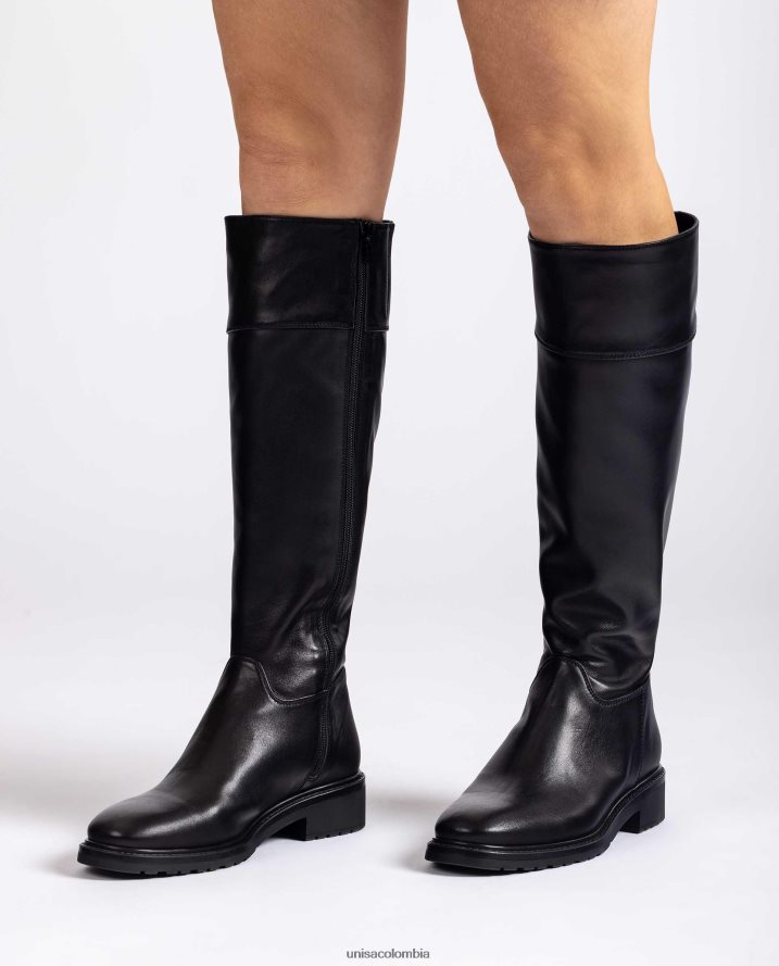 co Unisa mujer botas de cuero con tacón bajo agraciado F0X80H1059