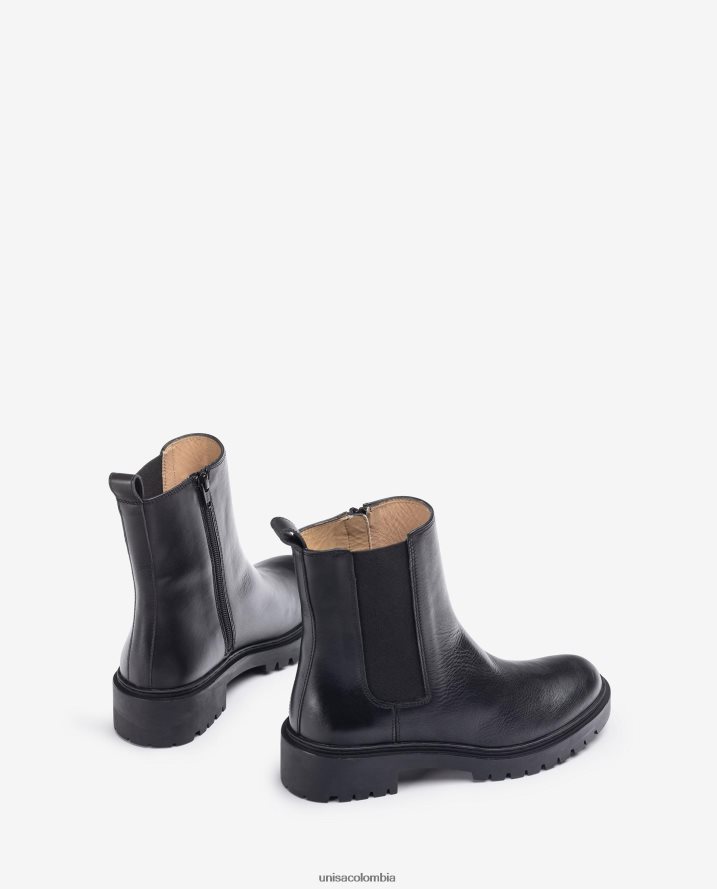 co Unisa mujer botines de piel con elástico lateral y cremallera moda F0X80H910