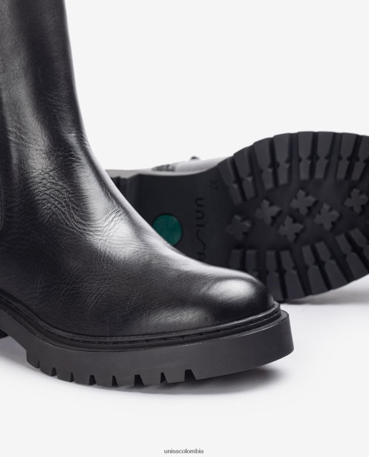 co Unisa mujer botines de piel con elástico lateral y cremallera moda F0X80H910