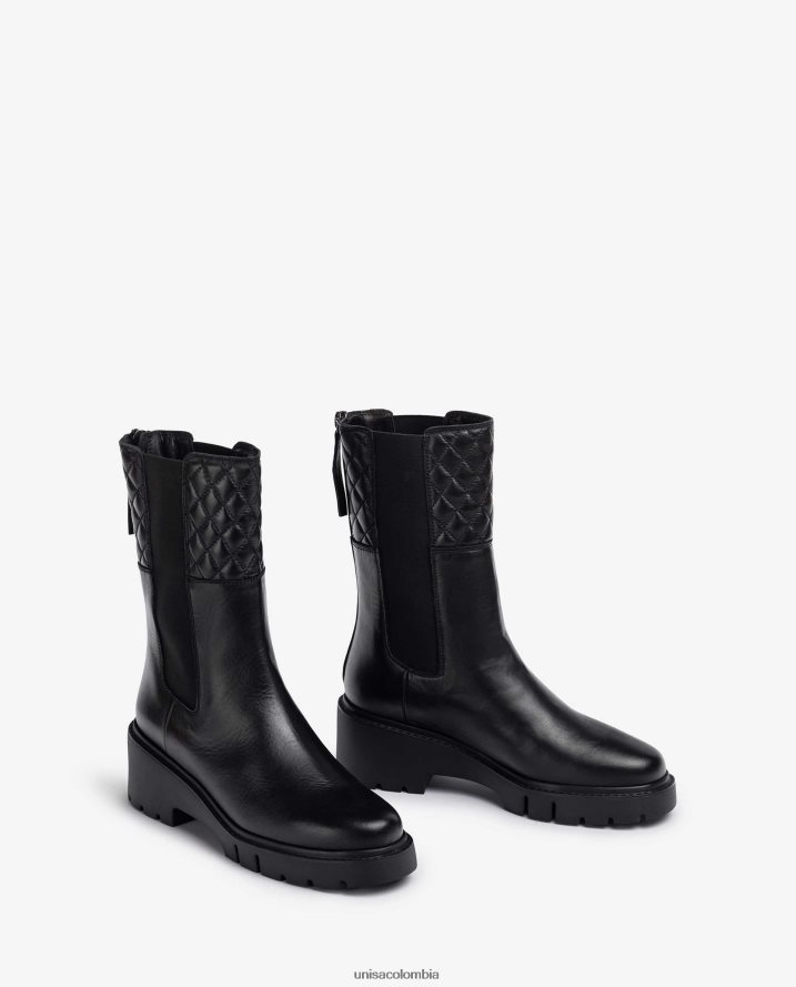 co Unisa mujer botines de piel con elásticos laterales y cremallera moda F0X80H918