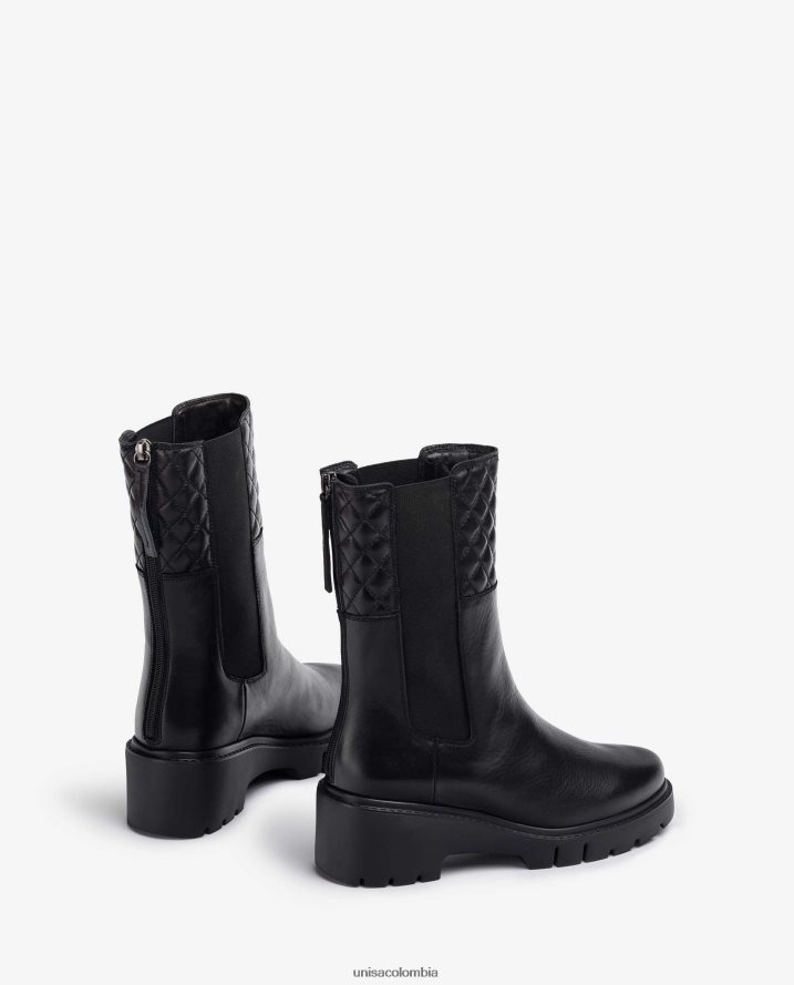 co Unisa mujer botines de piel con elásticos laterales y cremallera moda F0X80H918