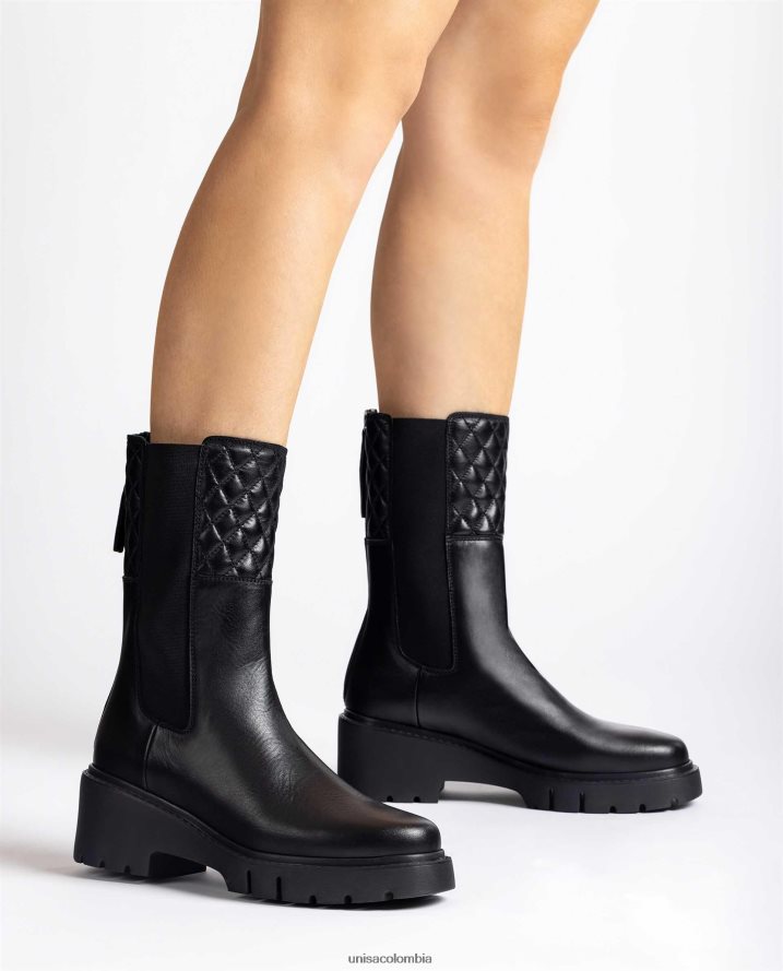 co Unisa mujer botines de piel con elásticos laterales y cremallera moda F0X80H918