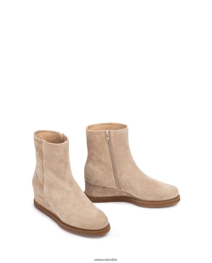co Unisa niños Botín de ante con cremallera interior beige F0X80H946