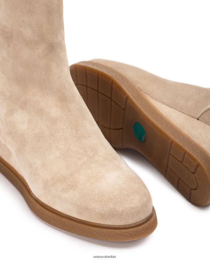 co Unisa niños Botín de ante con cremallera interior beige F0X80H946