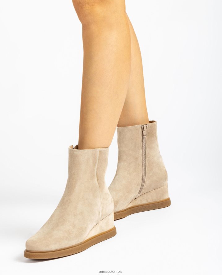 co Unisa niños Botín de ante con cremallera interior beige F0X80H946