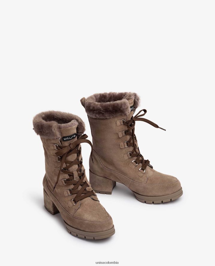 co Unisa niños botines de ante con cordones y tacón medio moda F0X80H932