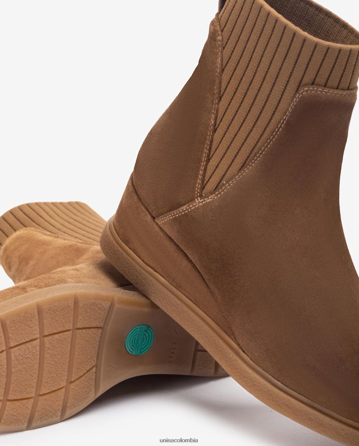 co Unisa niños botines de ante con cuña marrón F0X80H944