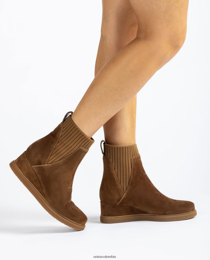 co Unisa niños botines de ante con cuña marrón F0X80H944
