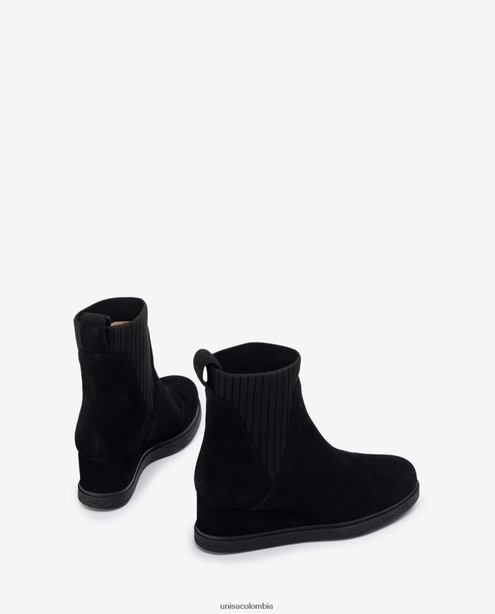co Unisa niños botines de ante con cuña negro F0X80H943