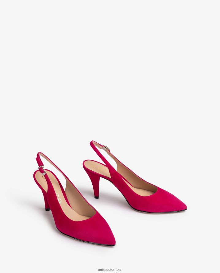 co Unisa mujer slingback de gamuza con puntera en punta rosa F0X80H540
